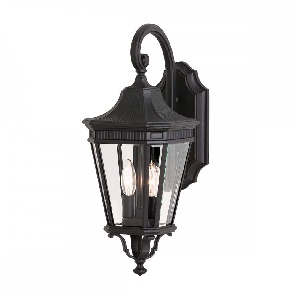 Cotswold Lane Outdoor 2 Light Medium Wall Lantern Black