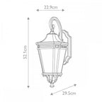 Cotswold Lane Outdoor 2 Light Medium Wall Lantern Black