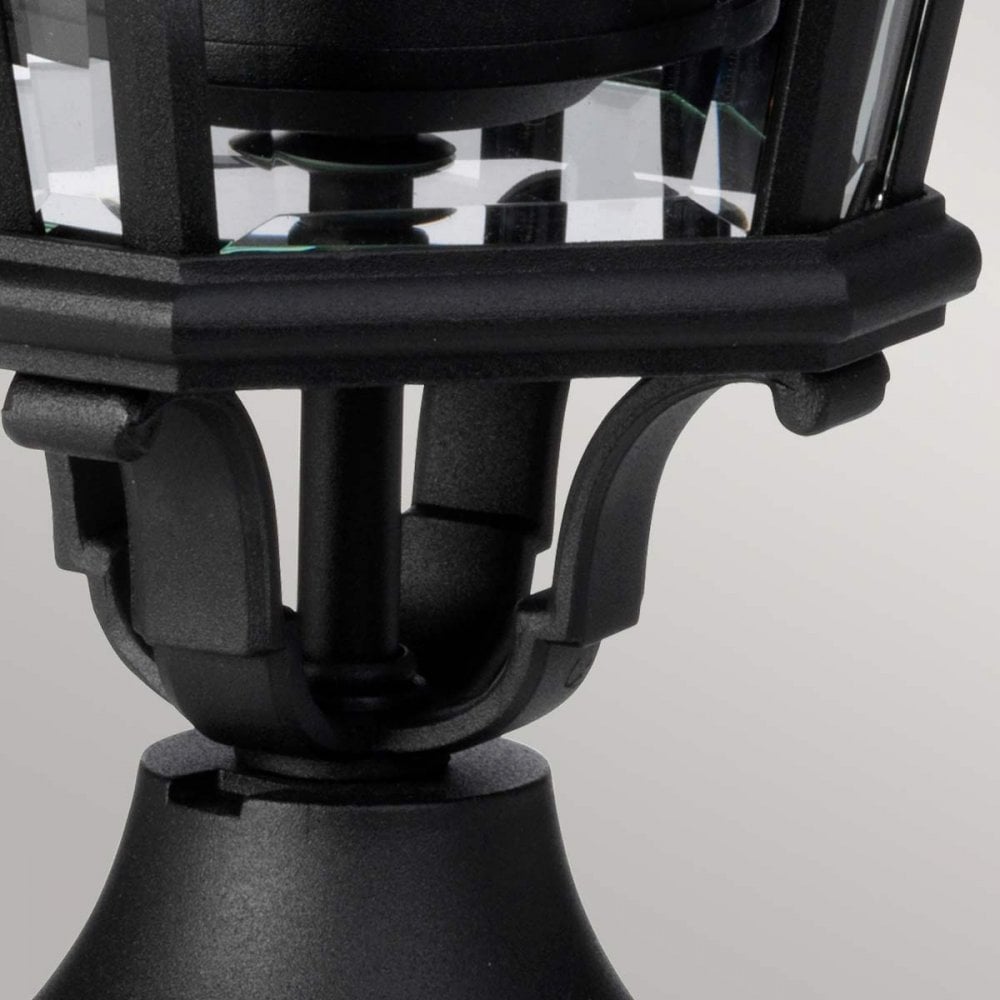FE-COTSLN3-M-BK Cotswold Lane Outdoor 2 Light Medium Pedestal Black
