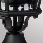 FE-COTSLN3-M-BK Cotswold Lane Outdoor 2 Light Medium Pedestal Black