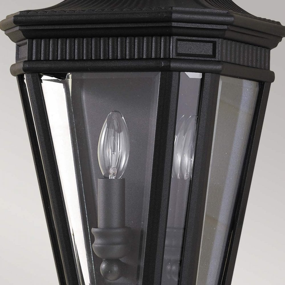FE-COTSLN7-BK Cotswold Lane Outdoor 2 Light Half Wall Lantern Black