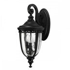 FE-EB2-M-BLK English Bridle Outdoor 3 Light Medium Wall Lantern Black