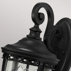 FE-EB2-M-BLK English Bridle Outdoor 3 Light Medium Wall Lantern Black