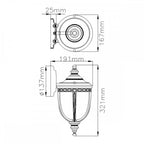 FE-EB2-S-BLK English Bridle Outdoor 1 Light Small Wall Lantern Black