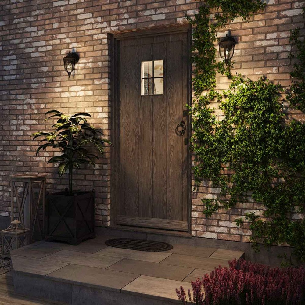 FE-EB2-S-BLK English Bridle Outdoor 1 Light Small Wall Lantern Black