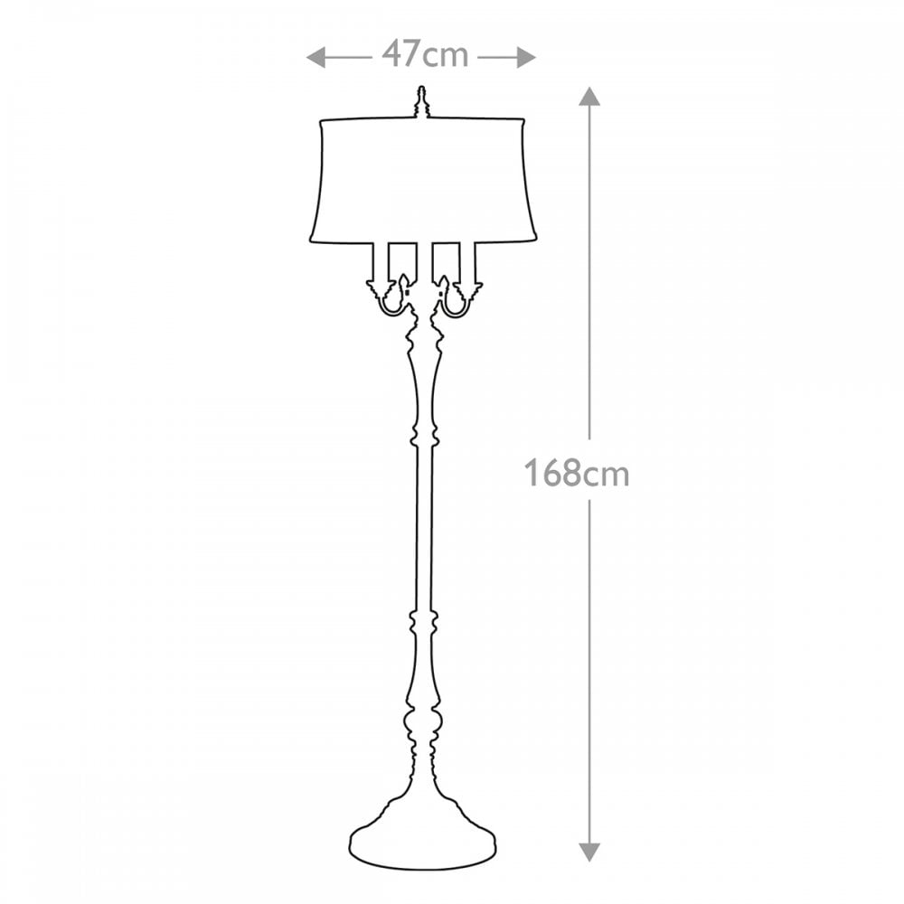 FE-GIBSON-FL Gibson 4 Light Floor Lamp Cambridge Crackle