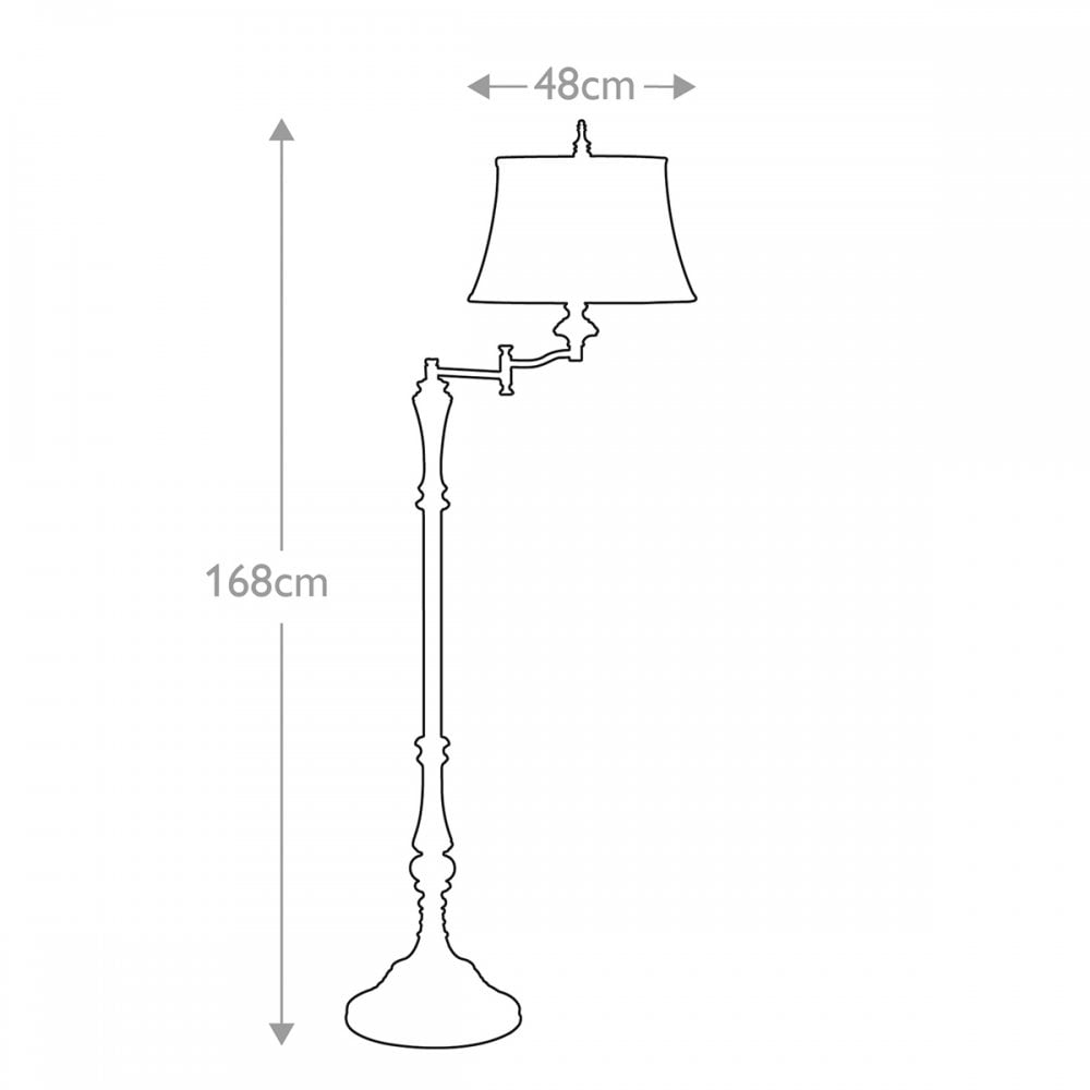 FE-GIBSON-SWFL Gibson 1 Light Floor Lamp Cambridge Crackle