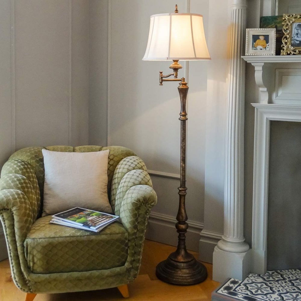 FE-GIBSON-SWFL Gibson 1 Light Floor Lamp Cambridge Crackle