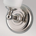 FE-HUGOLAKE1BATH Huguenot Lake Bathroom 1 Light Wall Light Polished Chrome