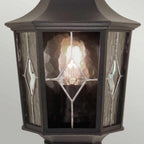 NR7-2-BLK Norfolk Outdoor 1 Light Half Lantern Black