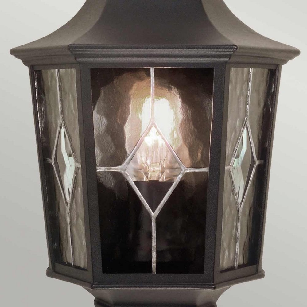 NR7-2-BLK Norfolk Outdoor 1 Light Half Lantern Black