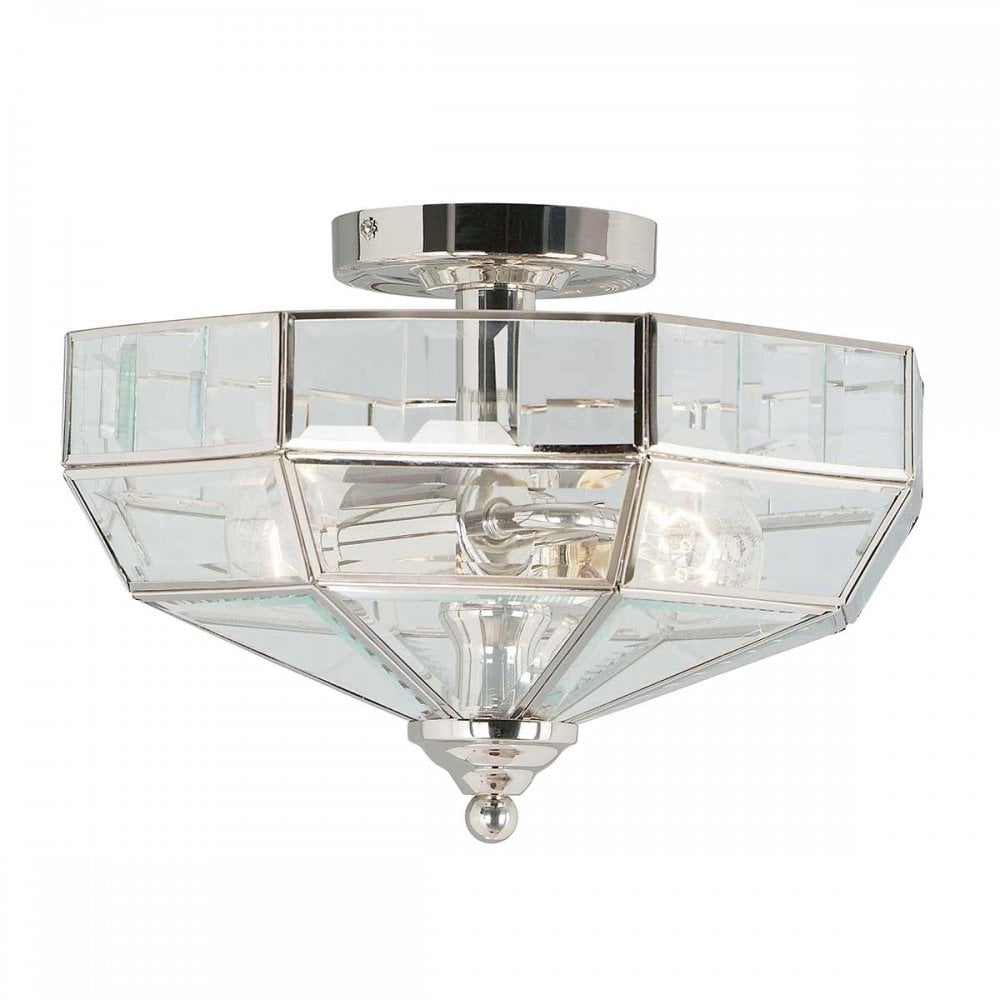OLD-PARK-PN Old Park 2 Light Semi-Flush Polished Nickel