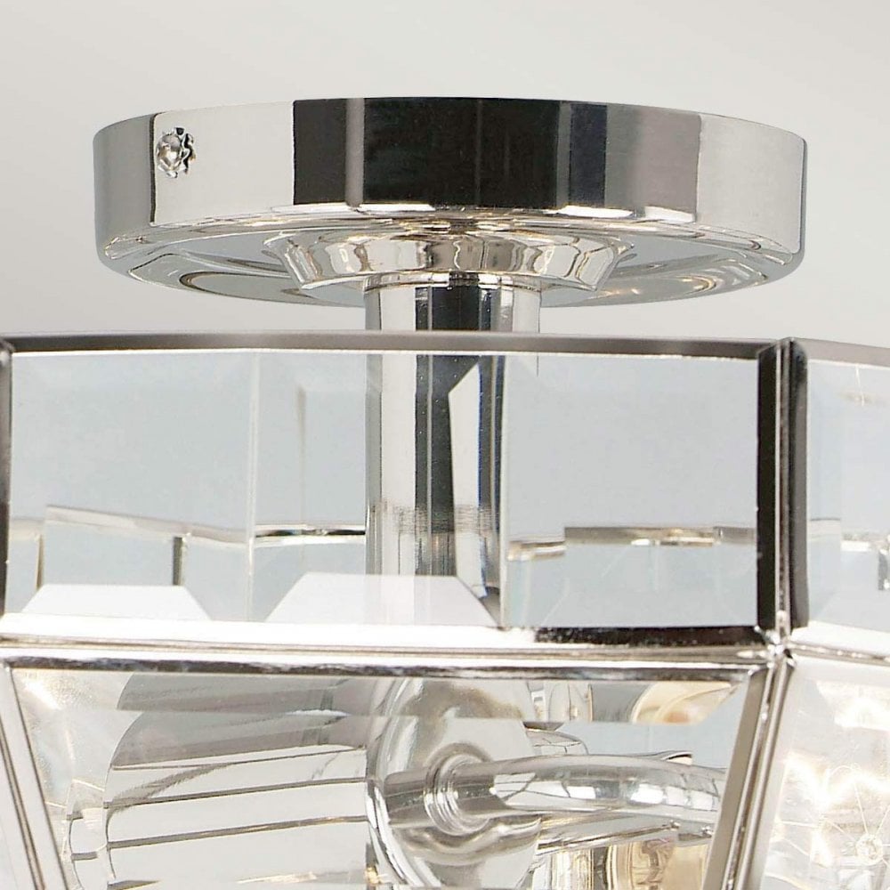 OLD-PARK-PN Old Park 2 Light Semi-Flush Polished Nickel