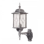 WX1 Wexford Outdoor 1 Light Up Wall Lantern Black/Silver