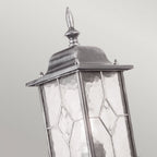 WX1 Wexford Outdoor 1 Light Up Wall Lantern Black/Silver