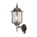 WX1-PIR Wexford Outdoor 1 Light Up Wall Lantern with PIR Black/Silver