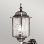 WX1-PIR Wexford Outdoor 1 Light Up Wall Lantern with PIR Black/Silver