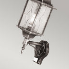 WX1-PIR Wexford Outdoor 1 Light Up Wall Lantern with PIR Black/Silver