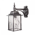 WX2 Wexford Outdoor 1 Light Down Wall Lantern Black/Silver