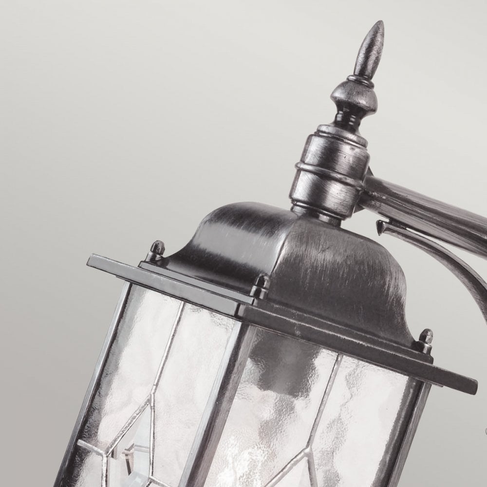 WX2 Wexford Outdoor 1 Light Down Wall Lantern Black/Silver
