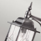 WX2 Wexford Outdoor 1 Light Down Wall Lantern Black/Silver