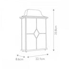 WX7 Wexford Outdoor 2 Light Half Lantern Black/Silver