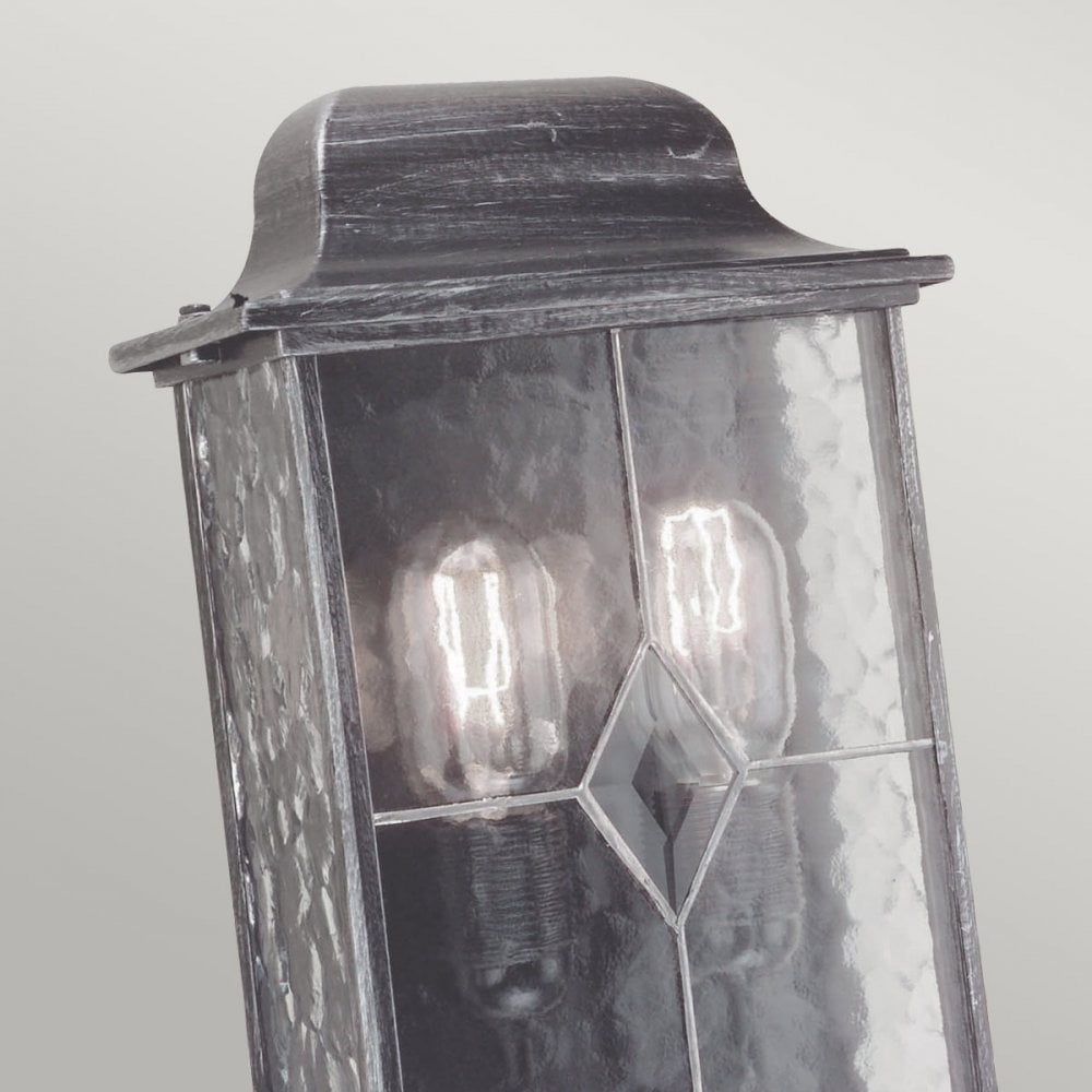 Wexford Outdoor 2 Light Half Lantern Black/Silver