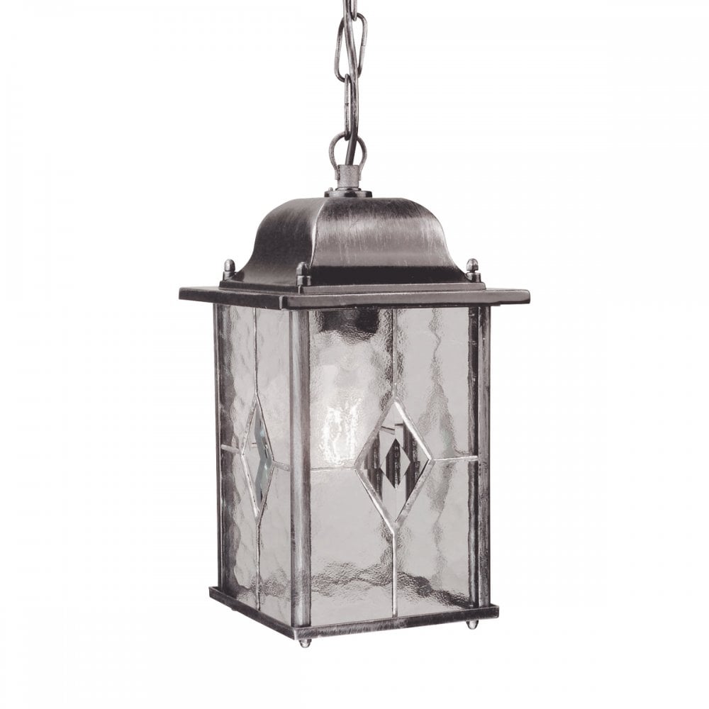 WX9 Wexford Outdoor 1 Light Chain Lantern Black/Silver