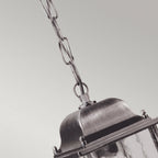 WX9 Wexford Outdoor 1 Light Chain Lantern Black/Silver