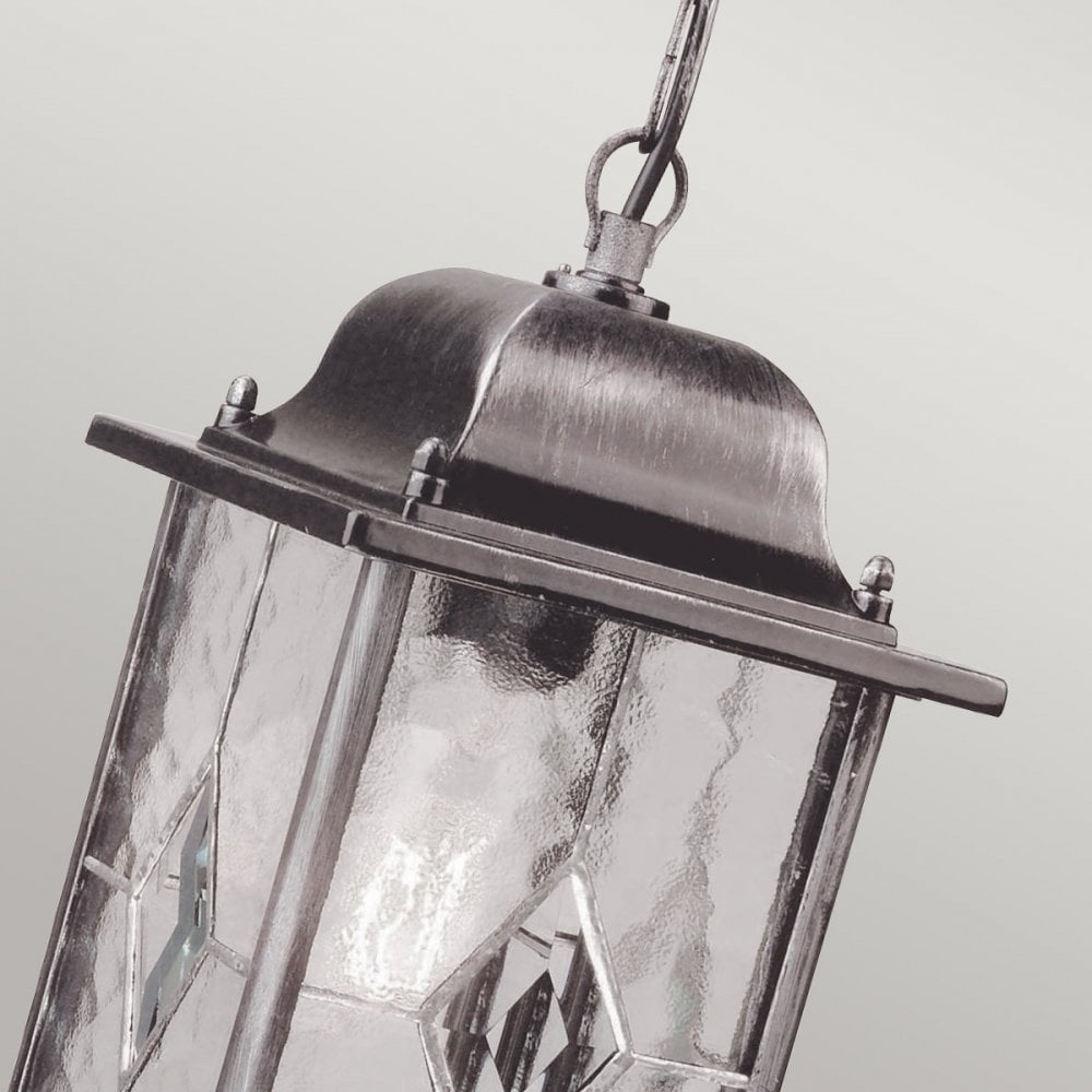 WX9 Wexford Outdoor 1 Light Chain Lantern Black/Silver