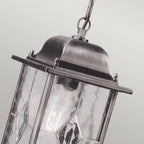 WX9 Wexford Outdoor 1 Light Chain Lantern Black/Silver