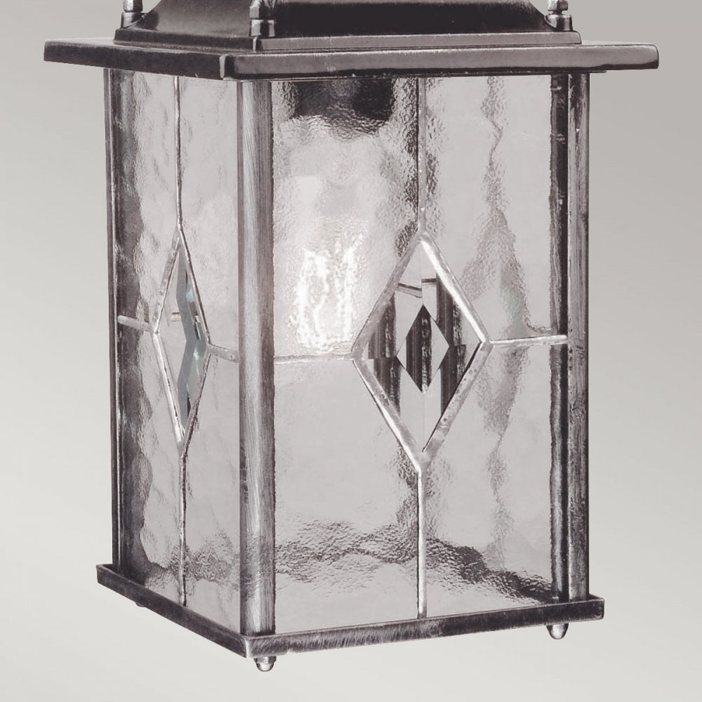 WX9 Wexford Outdoor 1 Light Chain Lantern Black/Silver