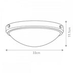 FE-PERRY-F-BATH Perry Bathroom 2 Light Flush Polished Chrome