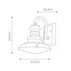 FE-REDDING2-S-RB Redding Station Outdoor 1 Light Small Wall Lantern Restoration Bronze