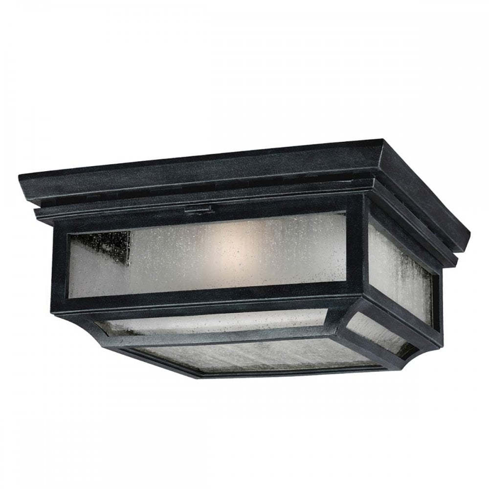 Shepherd Outdoor 2 Light Flush Dark Weathered Zinc