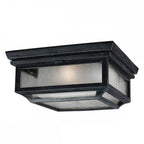 Shepherd Outdoor 2 Light Flush Dark Weathered Zinc