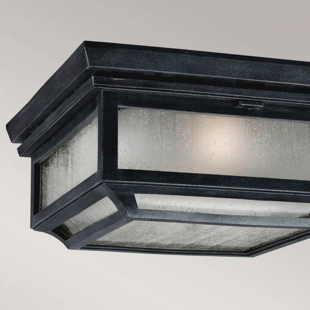 Shepherd Outdoor 2 Light Flush Dark Weathered Zinc