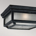 Shepherd Outdoor 2 Light Flush Dark Weathered Zinc