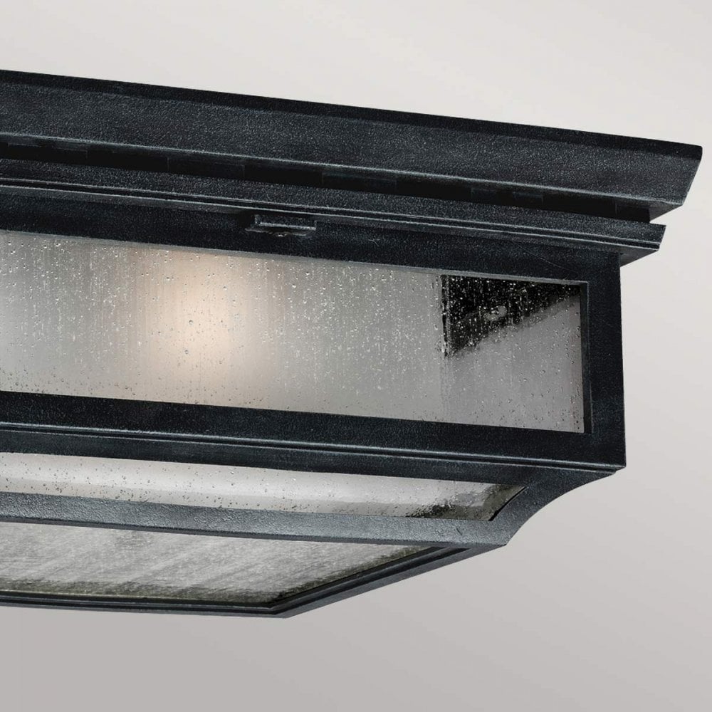 Shepherd Outdoor 2 Light Flush Dark Weathered Zinc