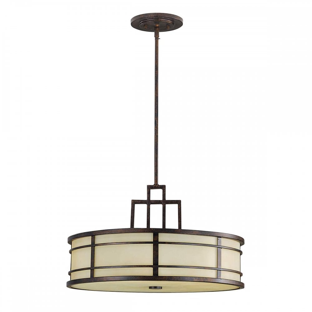 FE-FUSION-P-L Fusion 3 Light Pendant Grecian Bronze