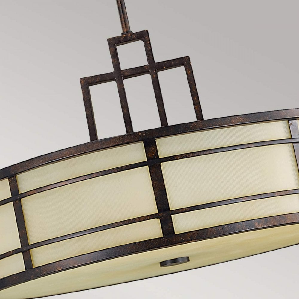 FE-FUSION-P-L Fusion 3 Light Pendant Grecian Bronze
