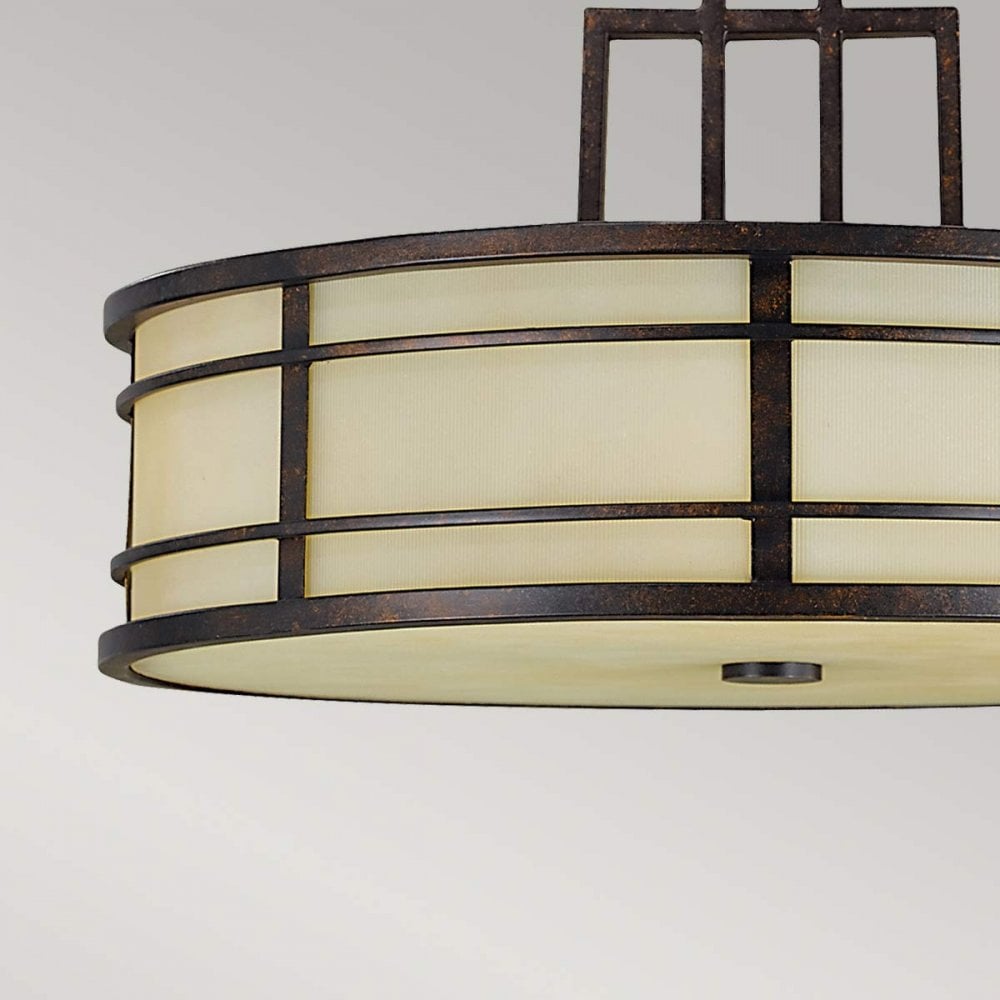 FE-FUSION-P-L Fusion 3 Light Pendant Grecian Bronze