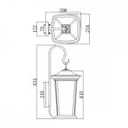 HK-BROMLEY2-L Bromley Outdoor 3 Light Large Wall Lantern Oil Rubbed Bronze