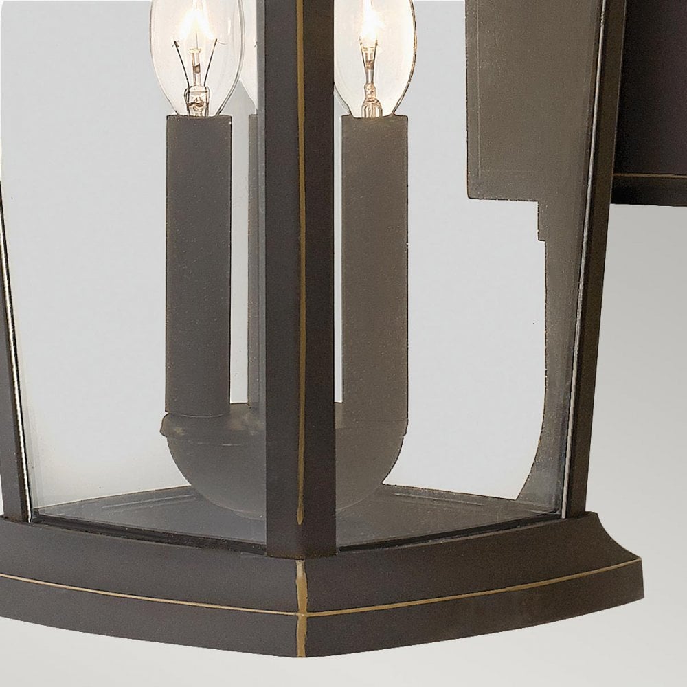 HK-BROMLEY2-L Bromley Outdoor 3 Light Large Wall Lantern Oil Rubbed Bronze