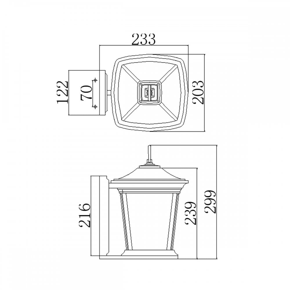 HK-BROMLEY2-S Bromley Outdoor 1 Light Small Wall Lantern Oil Rubbed Bronze