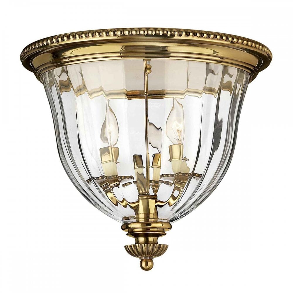 HK-CAMBRIDGE-F-B Cambridge 3 Light Flush Burnished Brass
