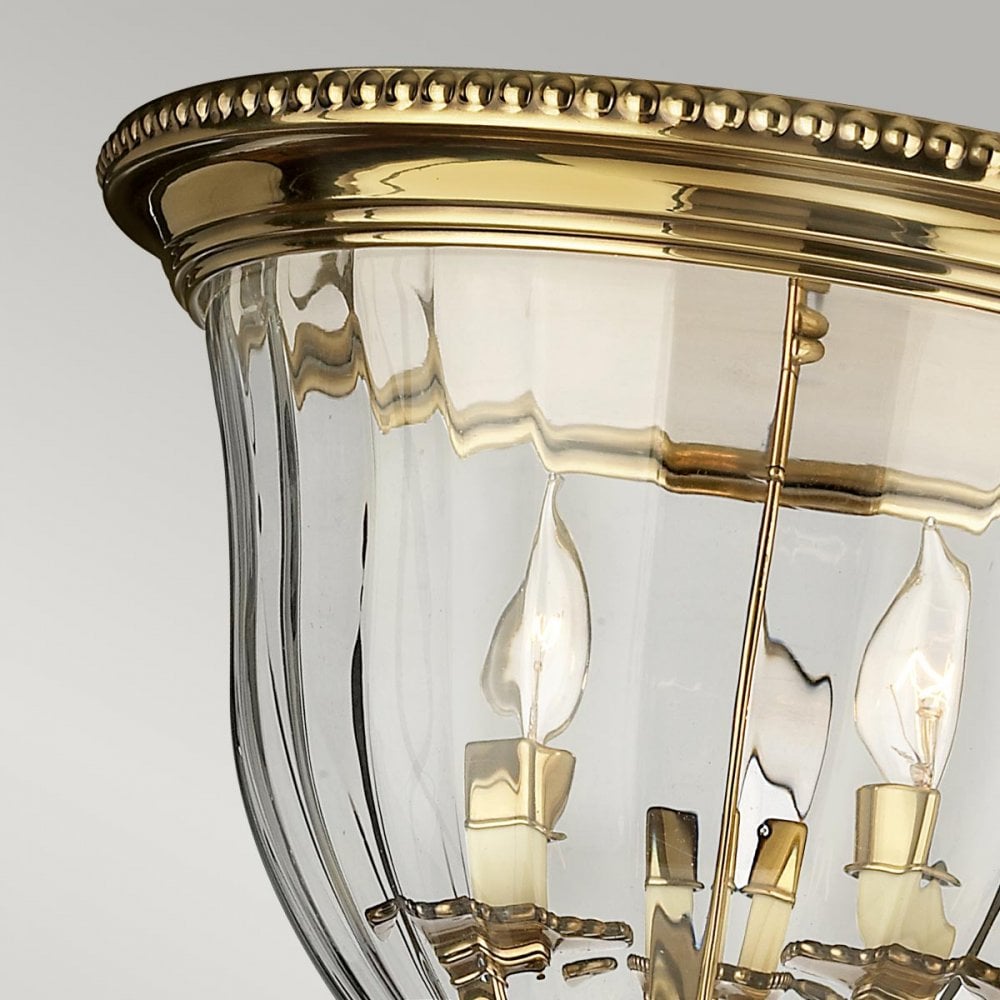 HK-CAMBRIDGE-F-B Cambridge 3 Light Flush Burnished Brass