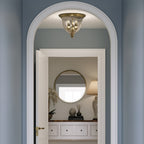 HK-CAMBRIDGE-F-B Cambridge 3 Light Flush Burnished Brass