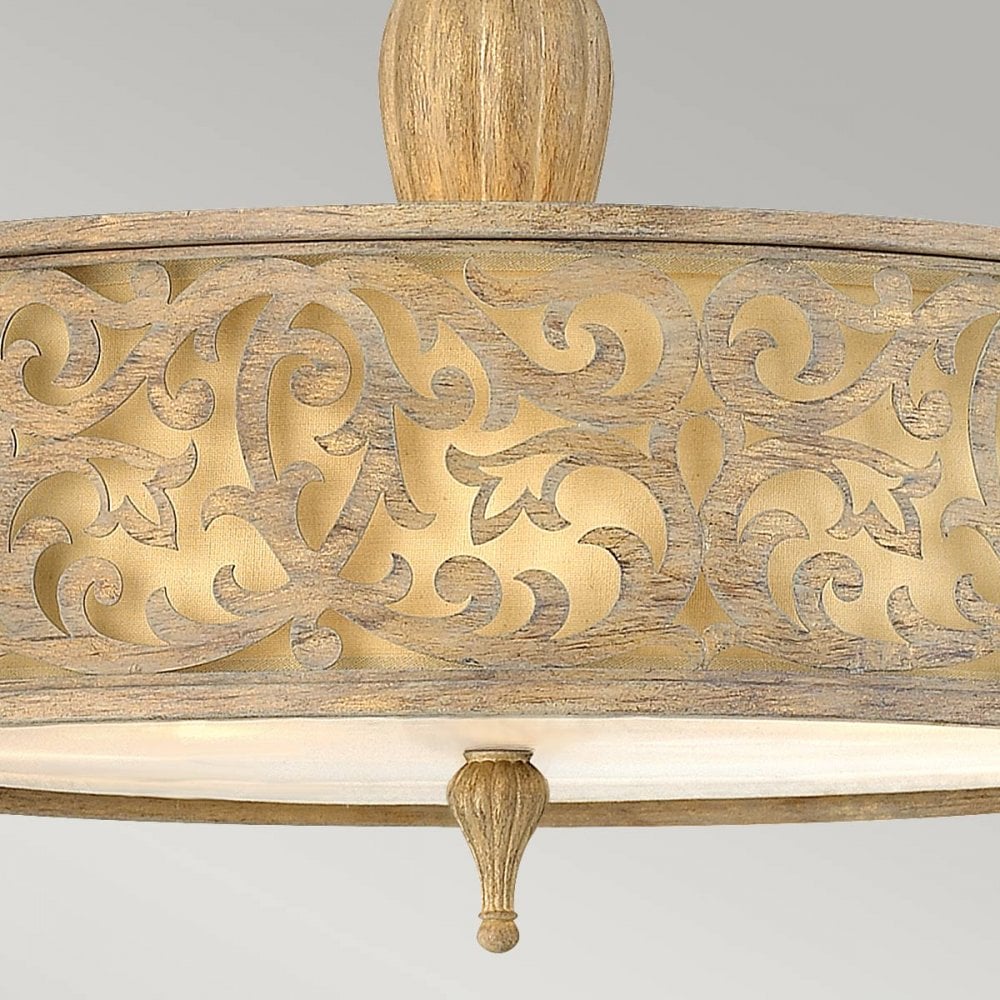HK-CARABEL-SF-L Carabel 3 Light Large Semi-Flush Brushed Champagne