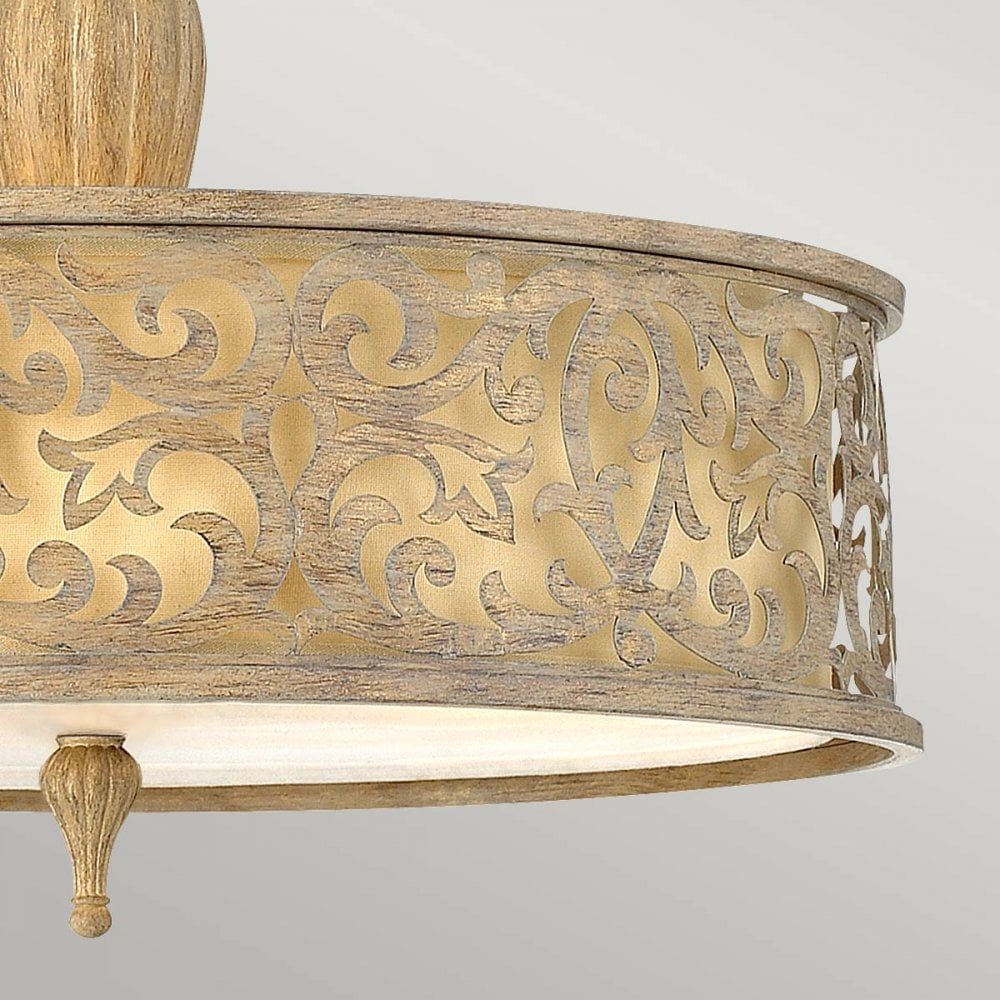 HK-CARABEL-SF-L Carabel 3 Light Large Semi-Flush Brushed Champagne